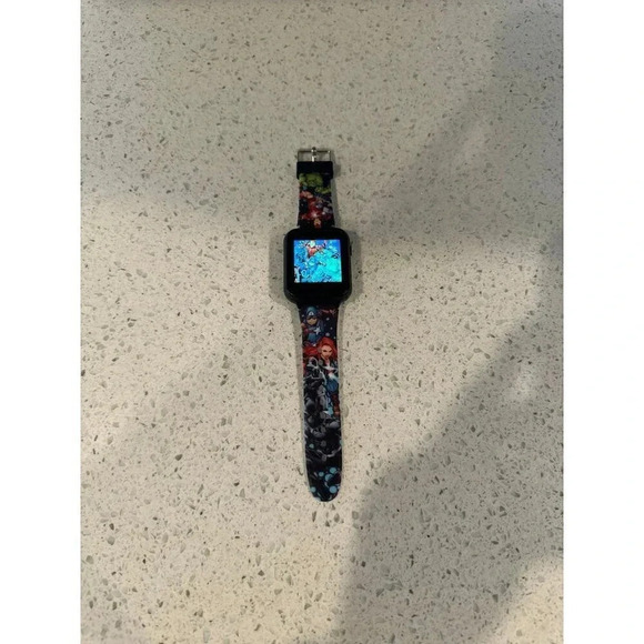 Accutime Kids Marvel Avengers Black Educational Touchscreen Smart Watch‎ sb - Picture 1 of 2
